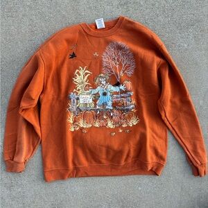 fall pumpkin vintage pull over